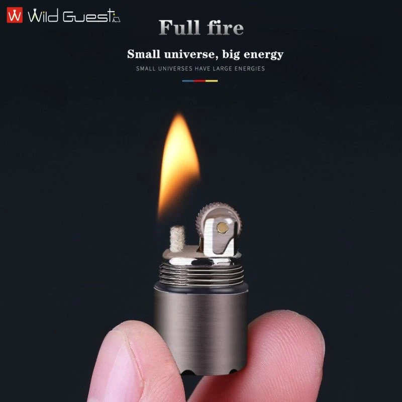 

Mini kerosene lighter key chain capsule gasoline lighter inflatable key chain gasoline lighter outdoor