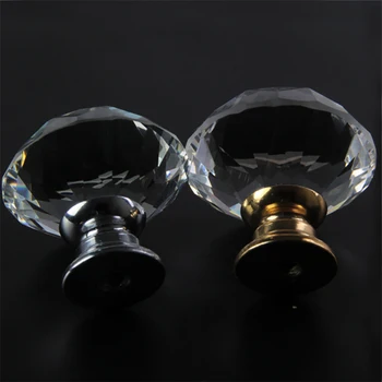 20mm Cut Crystal Knob Transparent Crystal Knob Kitchen Hardware Cabinet Handle Gift Jewelry box Tiny Knob