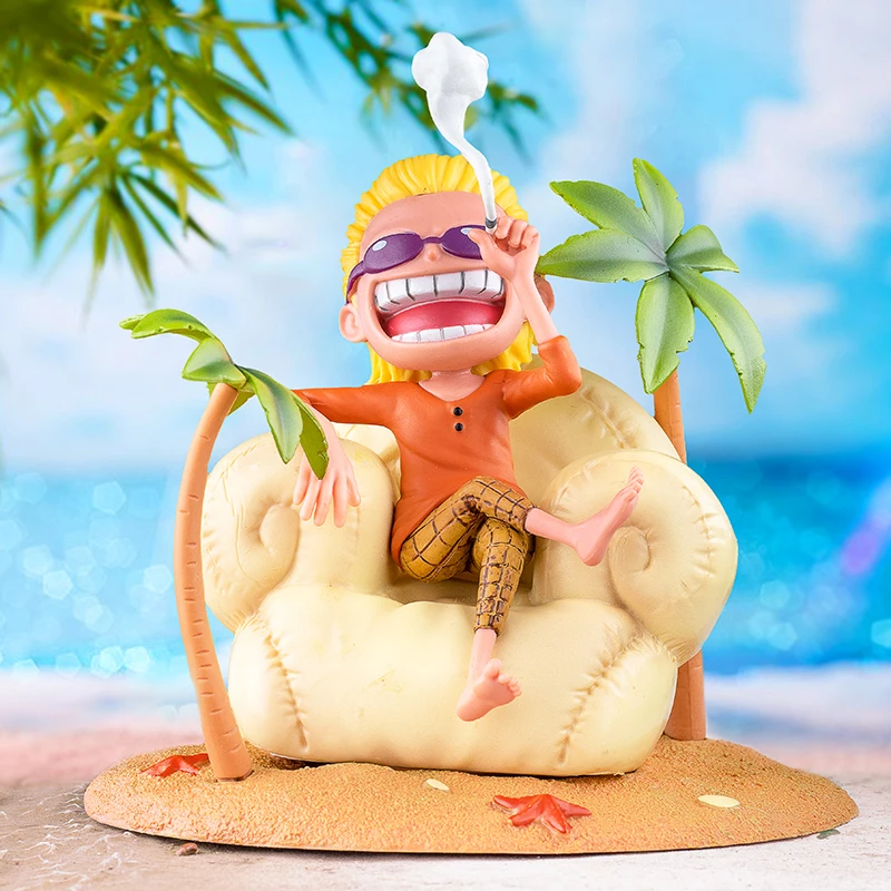 

ONE PIECE GK Series Donquixote Doflamingo Sitting on The Sofa Taking A Vacation Action Figure Ornament Toys Birthday Gifts