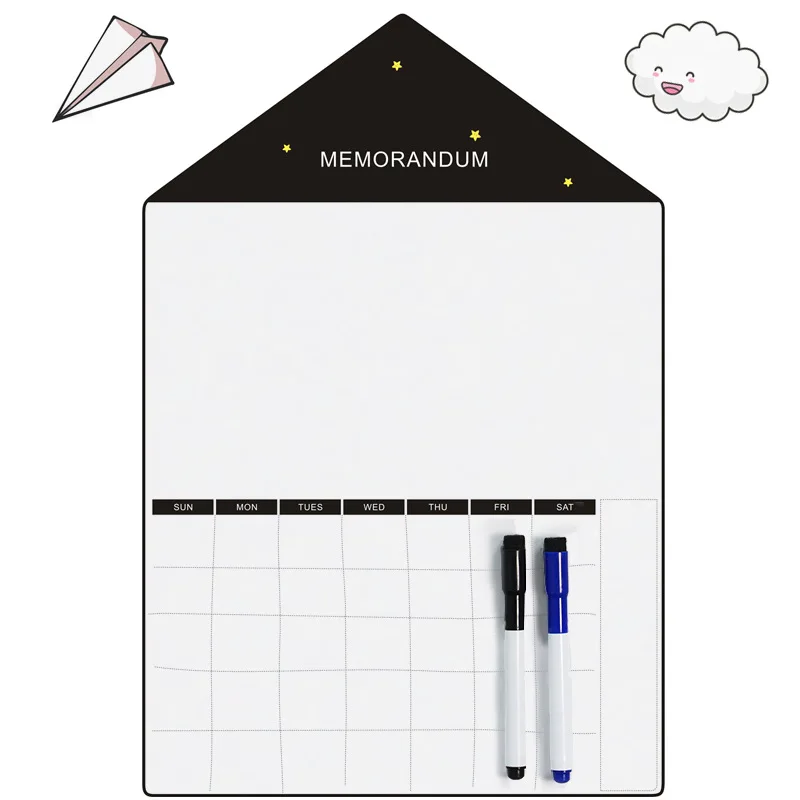 

INS Korea creative bottle refrigerator magnetic calendar Nordic decorative writing post message board magnetic tape