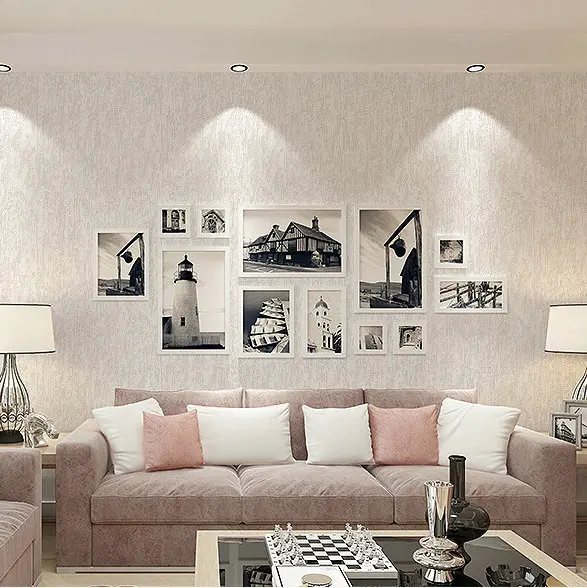 

Living Room Bedroom Plain Color Wallpaper Modern Minimalist Non-woven Wallpaper Environmentally Friendly Wallpaper TV Backdrop 5