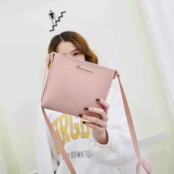 

Women Casual Shoulder Bags Ladies PU Leather Crossbody Bag Small Female Bag Solid Clutch Zipper Crossbody Bag Sac Femme New 2020