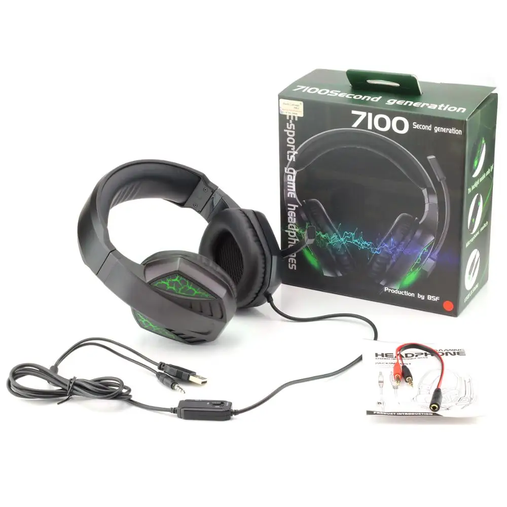 Professional Led Light Gamer Headset for Computer PS4 Gaming Headphones Adjustable Bass Stereo PC Wired Headset PS4 headphones