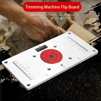 

Woodworking Trimming Machine Flip Board Kit Aluminum Alloy Router Table Insert Plate Wood Router Trimmer Models
