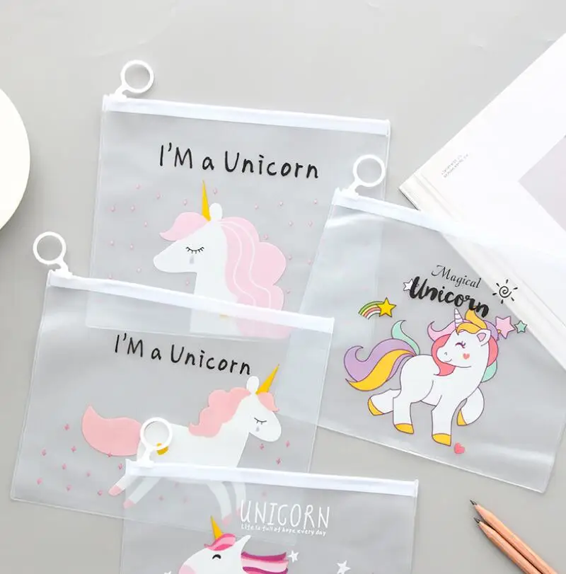 Pen Pencil Case Multi Style Leopard Unicorn Student File Storage Cosmetic