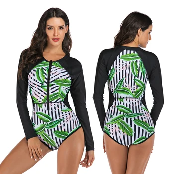 

Swimwear Women Long Sleeve Swimsuit Rashguard Swimming Suit For Women Rash Guard Swimsuit Maillot De Bain Fille Surfing Windsurf