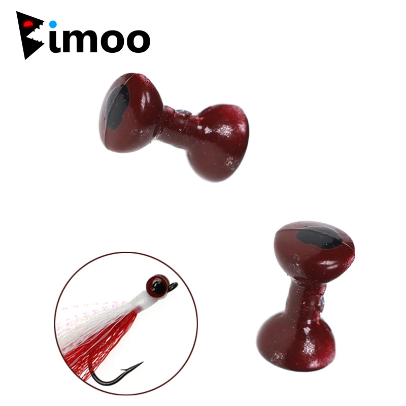 

Bimoo 10 шт. красная роспись Вязание мушек Утяжеленные глаза гантели Крейзи Чарли материал для вязания мушек Морская Рыбалка приманки