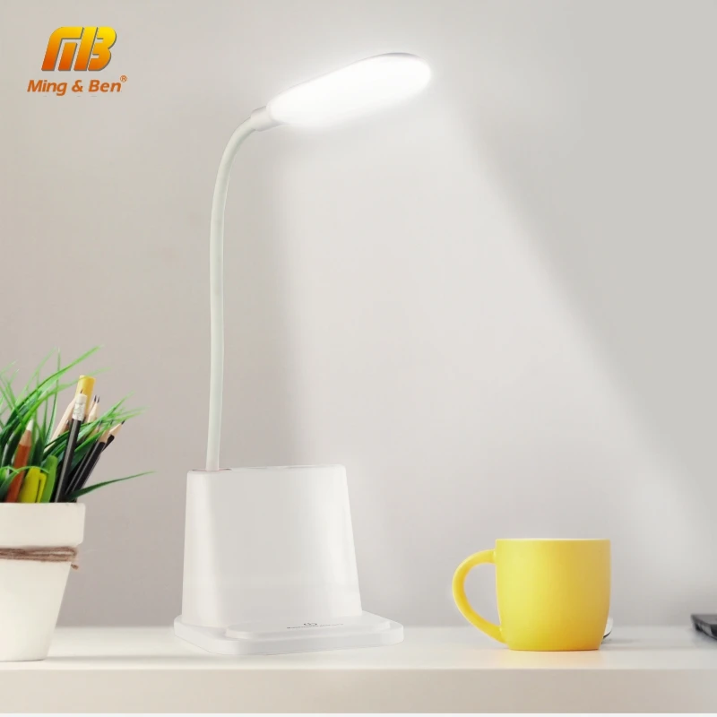 

USB Rechargeable LED Table Lamp Touch Dimming Eye-protect Desk Lamp For Children Reading Study Bedside Bedroom Table Light