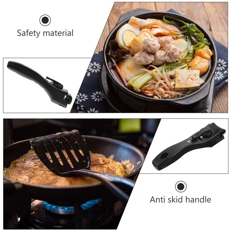 1Pc Outdoor Frying Pan Handle Soup Pan Long Replacement Handle Universal Handle Removable Hand Grip Pan Handle Accessories