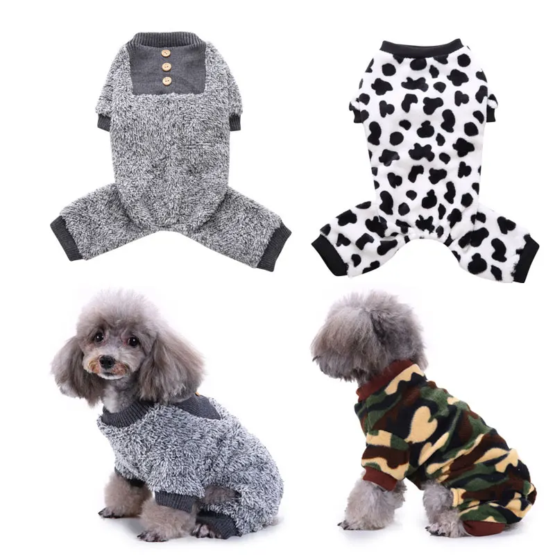 

Winter Jumpsuit for Dogs Warm Pet Dog Clothes for Small Medium Dogs Thick Plush Inside Overalls for Chihuahua Bulldog S-XL