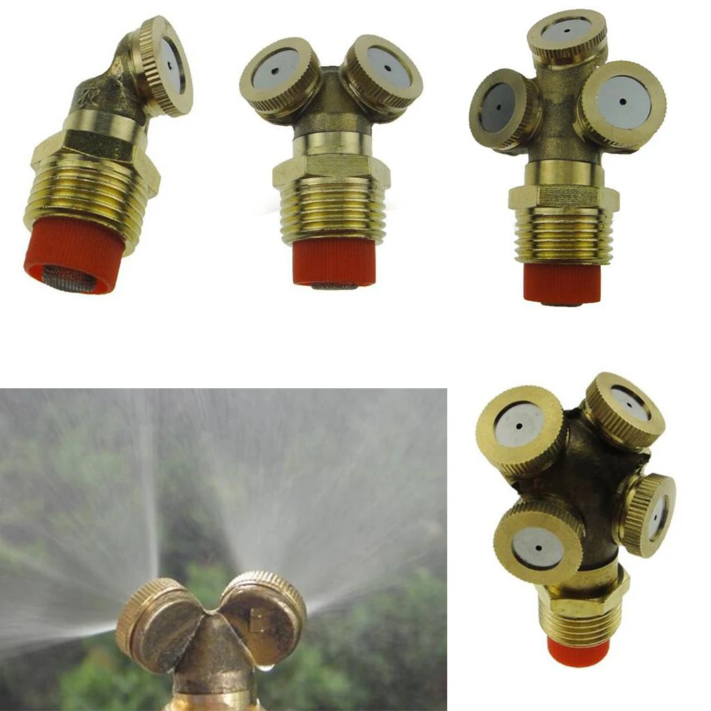1/2inch DN15 Brass Agricultural Mist Spray Nozzle with Filter External thread Garden Water