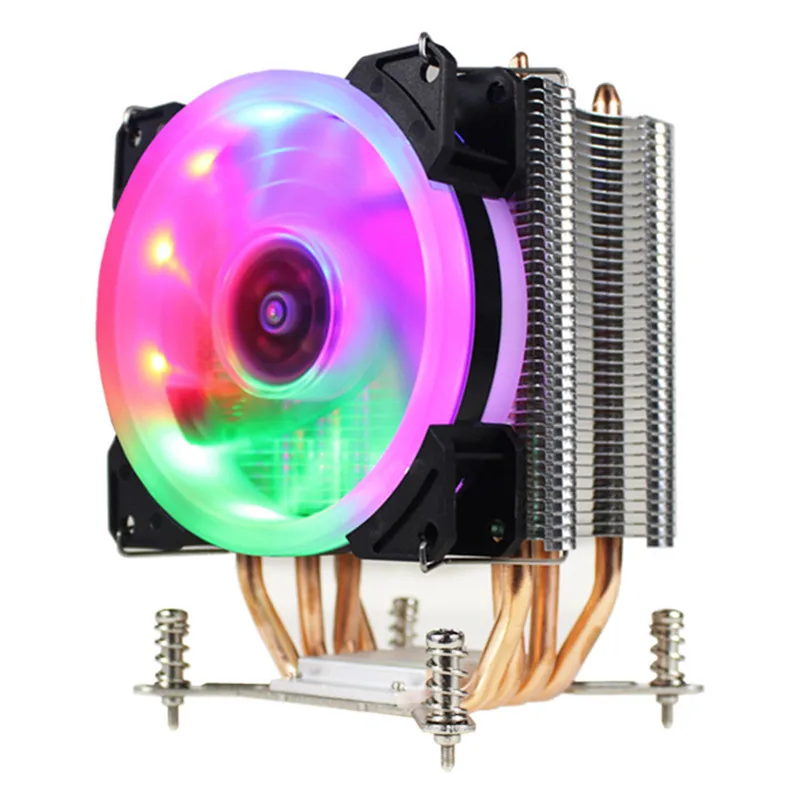 3/4PIN RGB светодиодный кулер для процессора 4-Heatpipe 12 в 9 см радиатор охлаждения для LGA 2011X79X99X299