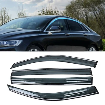 

For LINCOLN MKZ 2013 2014 2015 2016 2017-2019 Car Window Sun Rain Shade Visors Shield Shelter Protector Cover Trim Frame Sticker