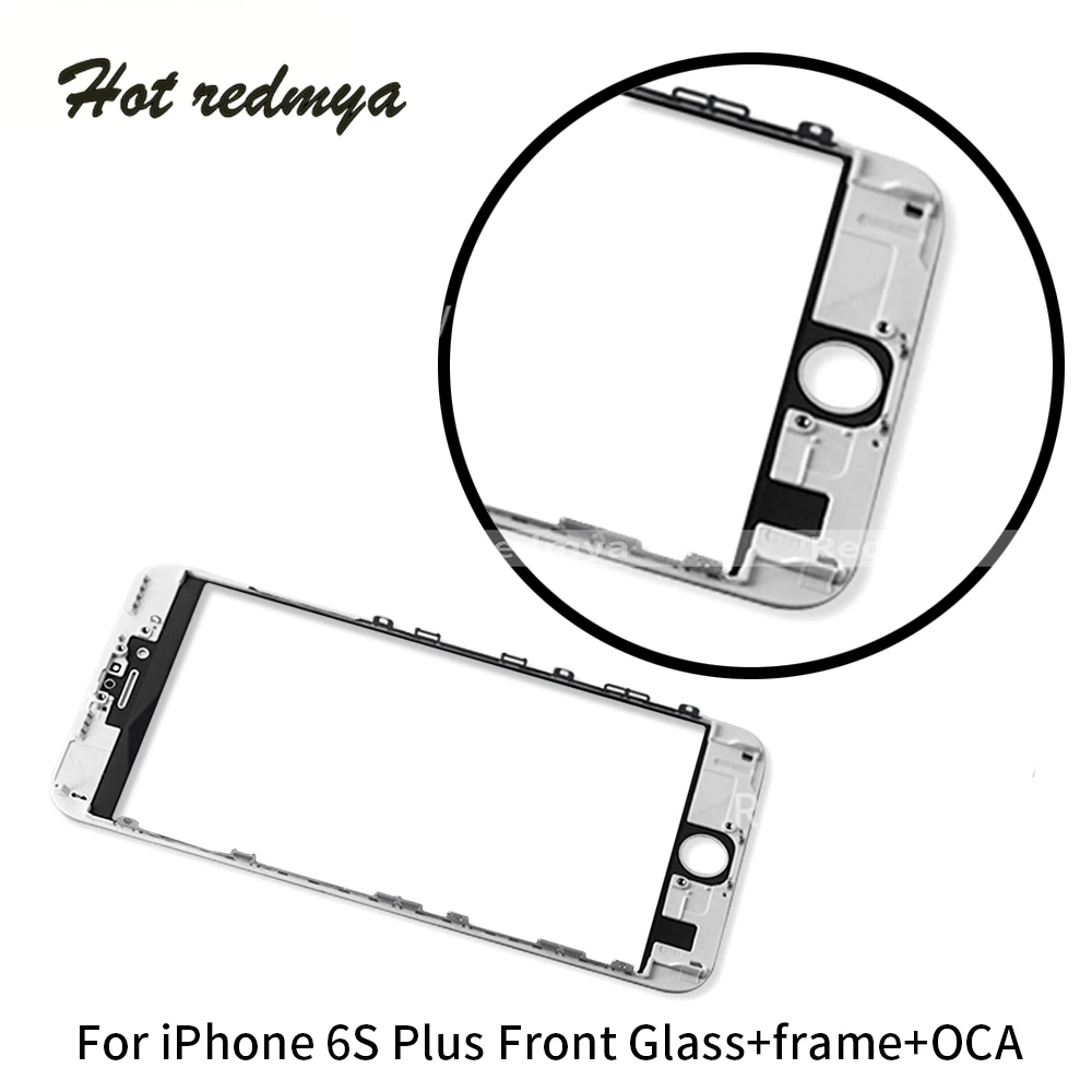 10 шт. Переднее стекло сенсорный экран дигитайзер панель для iPhone 6s Plus 6s plus внешнее стекло+ OCA+ рамка запасные части