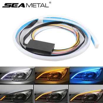 

2pcs Led DRL Daytime Running Lights Waterproof Turn Signal DRL Led Strip Auto Flowing Turn Signal Guide Strip Headlight Assembly