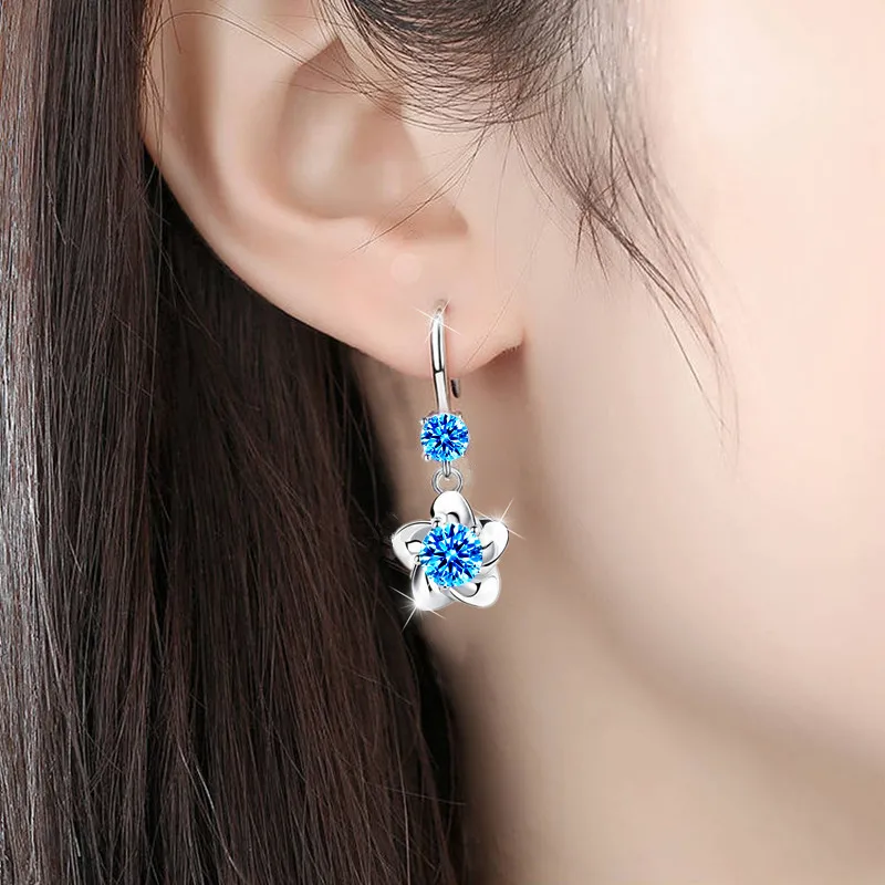New Fashion Jewelry Flower Crystal Zircon 925 sterling silver 5