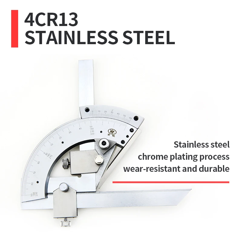 고정밀 범용 각도 눈금자 320 학위 탄소강 각도기 각도 눈금자 목공 측정 각도 도구 게이지