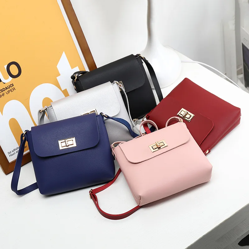 

2020 New Style Square Sling Bag Women's Versatile Shoulder Mini Bag Fashion Lock WOMEN'S Bag Shoulder Bag Small Bag