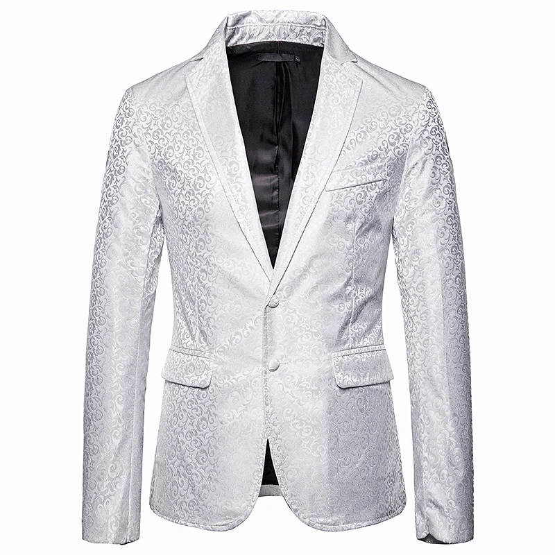 2019 British style men casual Suits Blazers Small flower embroidery pattern suit coat Embossing process mens suit jacket EU size 2019 British style men casual Suits Blazers Small flower embroidery pattern suit coat Embossing process mens suit jacket EU size