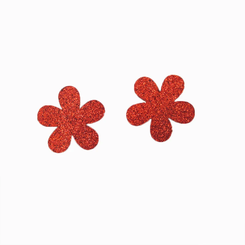 David accessories 10 шт. 32*32 мм форма цветка блестками патч для поделка рукоделие на одежда аппликация на сумку, 10Yc7796 - Цвет: 1046859005