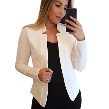 

Office Ladies Jacket Women Blazers Casual Long Sleeve Blazers Coat Female Slim Tops