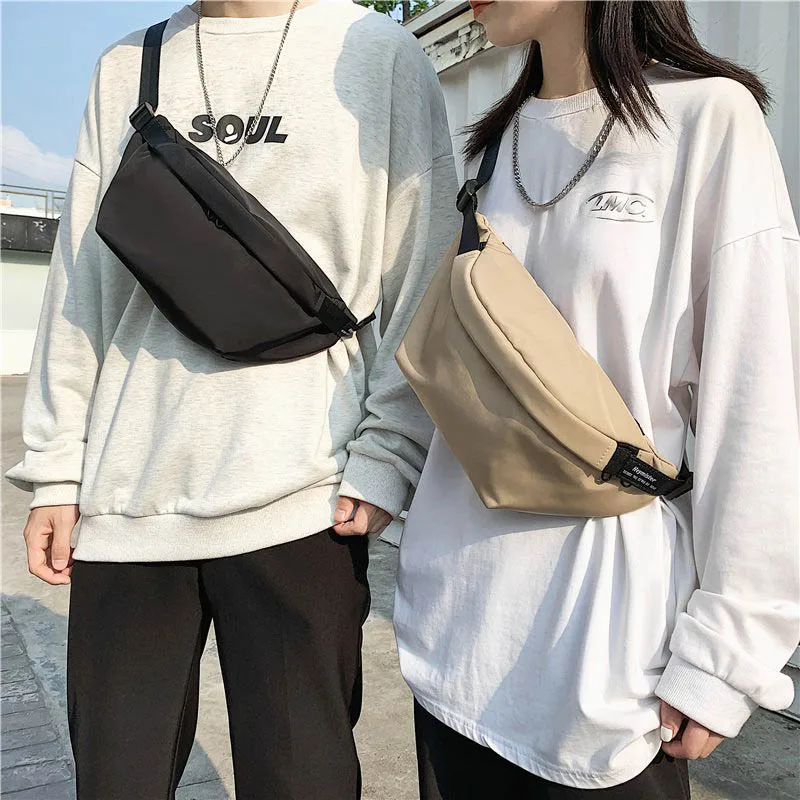 Hip Hop Chest Bag For Men 2021 New Crossbody Pouch Nylon Waterproof Travel Shoulder Unisex Belt Pack Boy Waist Bags |