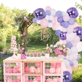 

DIY Balloon Garland & Arch Kit, 140Pcs Pink & Purple & Blue & White Latex Balloons Set for Wedding Birthday Baby Shower Party