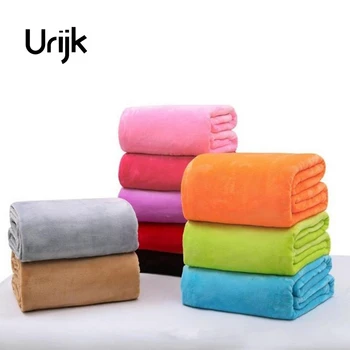 

1Pc Plaid Solid Sofa Cars Bedding Throws Flannel Blanket Beds Children Size Soft Winter Blanket Home Accessories Bedroom 47X65cm