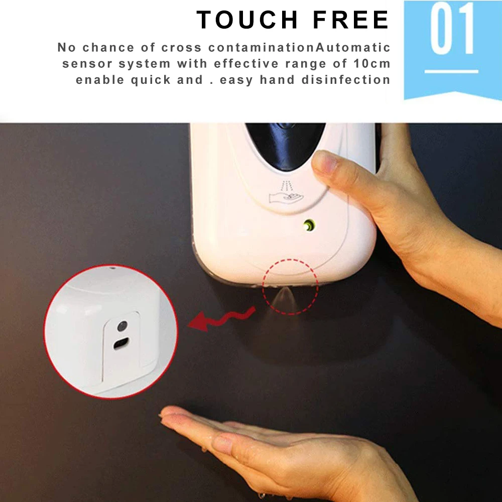 

Touchless Hand Disinfection Machine Automatic spray Smart Sensing Wall-Mounted Alcohol Mist Spray Hand Hygiene Dispenser Pump