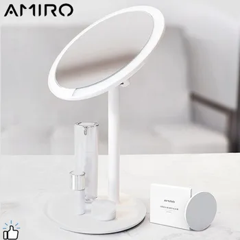 

AMIRO HD Daylight Rechargeable Adjustable Makeup Mirror 60 Degree Rotating Countertop Cosmetic Mirrors