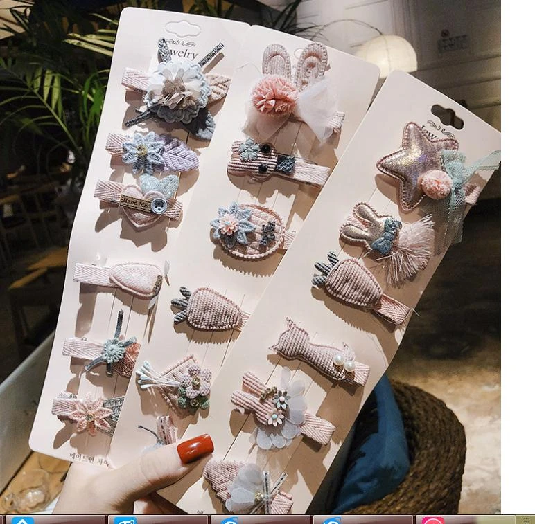 

2/5/6Pcs / Set New Children Cute Cartoon Flower Hairpins Barrettes Girls Nice Colors Hair Clips Kids Baby Sweet Hair Accessories
