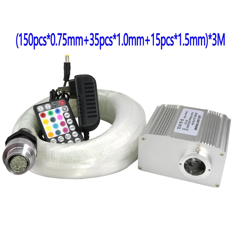 Mixed 200pcs 3M Новые 10 Вт мерцающие светодиоды волоконно-оптическая звезда потолочный светильник RGBW волоконно-оптический двигатель музыка Активное управление Оптическое волокно автомобиля Звездное освещение - Испускаемый цвет: Mixed 200pcs 3M