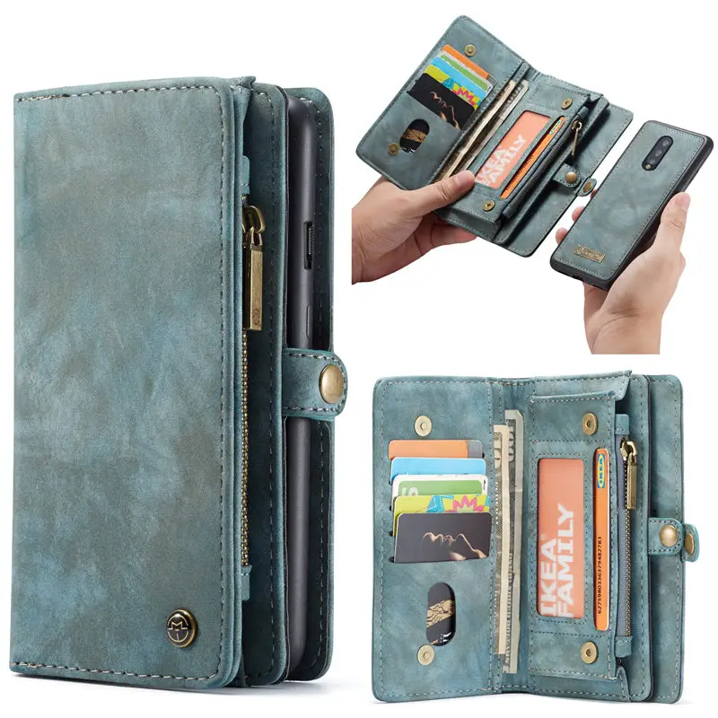 Многофункциональный чехол-кошелек для OnePlus 7 Pro кожаная сумка чехол держатель