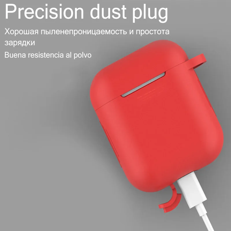 Silicone Bluetooth Wireless Earphone Shockproof Case For AirPods 1 Protector Cover Skin Accessories Apple Airpods 1 Charging Box