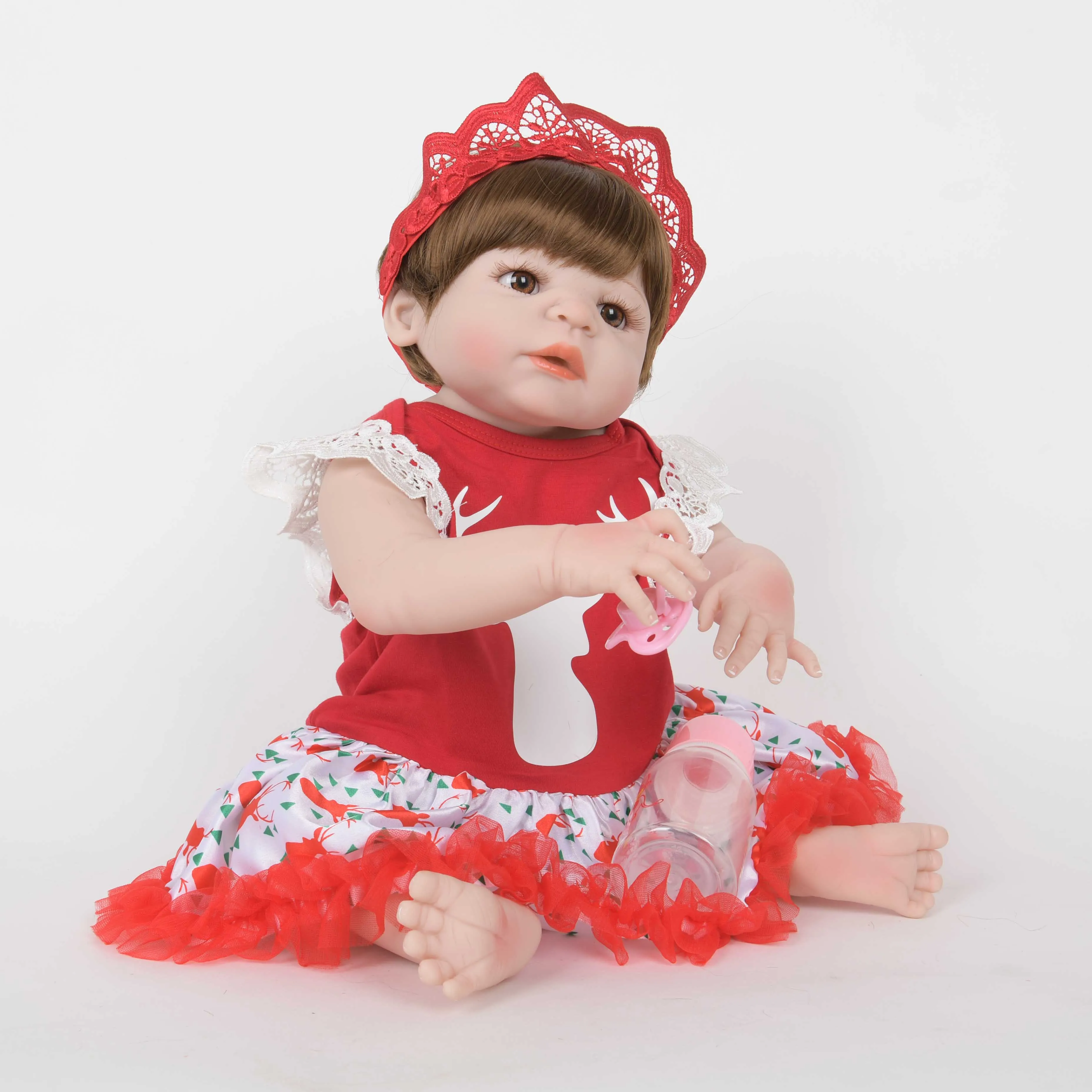 22 ''55 см удивительные Bebe Reborn Детские игрушки Реалистичные мягкие силиконовые тела прекрасный Playmate новорожденный кукла ребенок день рождения подарки на Рождество