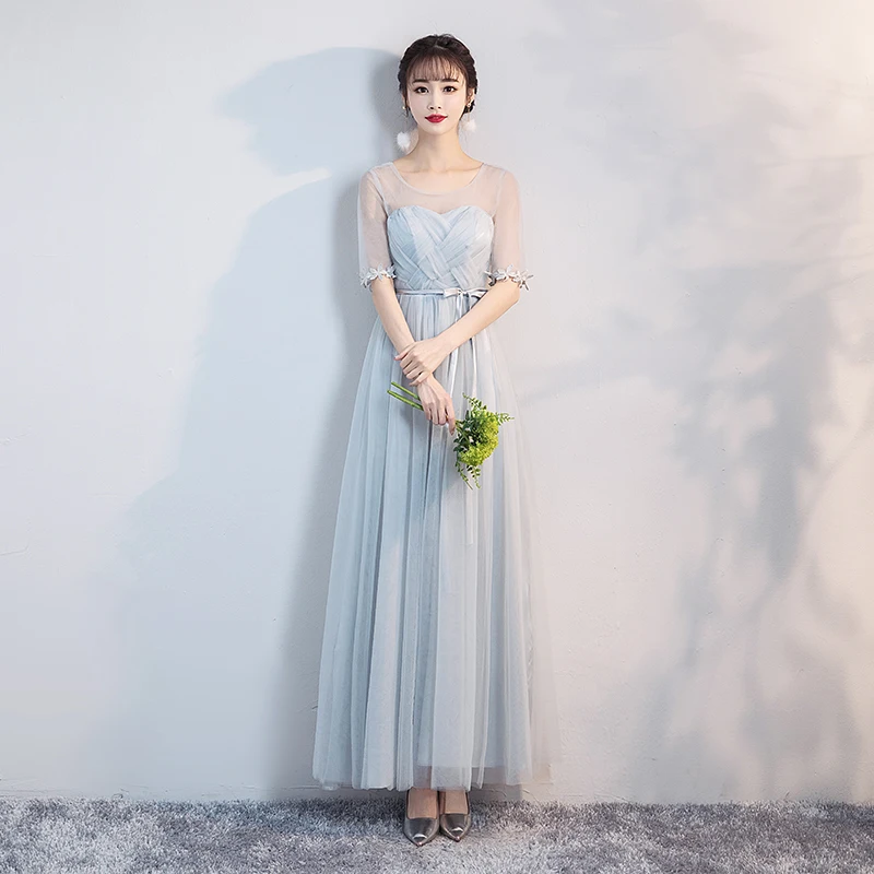 Платье для подростков и подружек невесты Элегантное Длинное Тюлевое платье