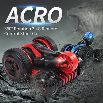 

Jjrc Q49 Stunt Car Acro One Key Deformation Flip 360 Degree Rotating Five-wheel System Cool Led Light Rc Climbing Cars For Kids