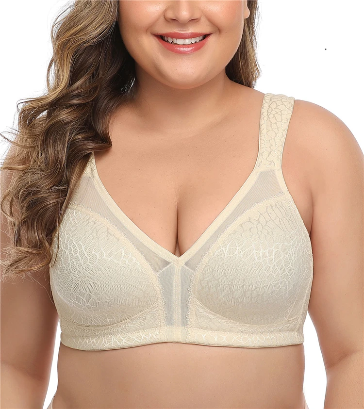 Бюстгальтер Bralette размера плюс кружевное женское нижнее белье минимайзер Большой