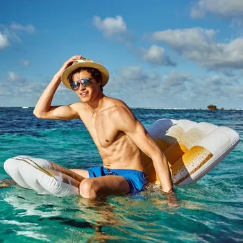 

Inflatable new beer glass floating row floating bed, leisure lounge chair, air bed, swimming equipment