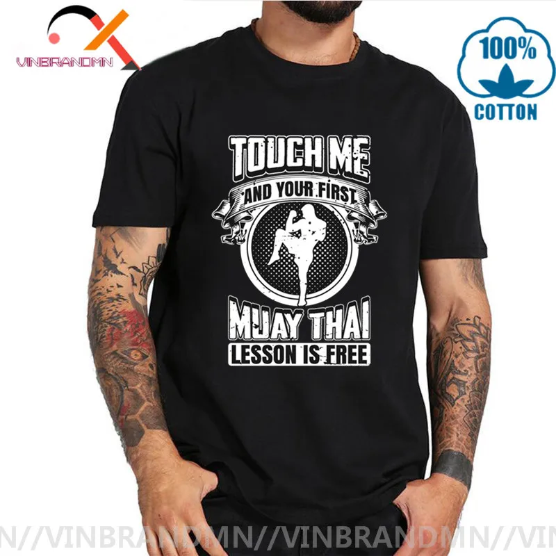 Мужские футболки Touch Me and Your First Muay Thai с тайским уроком футболка Tiger thai спортивная