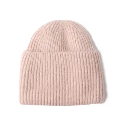 Hat Women Winter Angora Knit Beanie Autumn Warm Skiing Accessory For Sports Outdoor