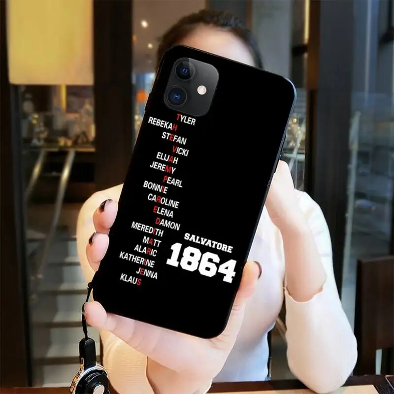 HUAGETOP Дневники вампира Стефан Деймон Сальваторе черный чехол для телефона iPhone 11 pro