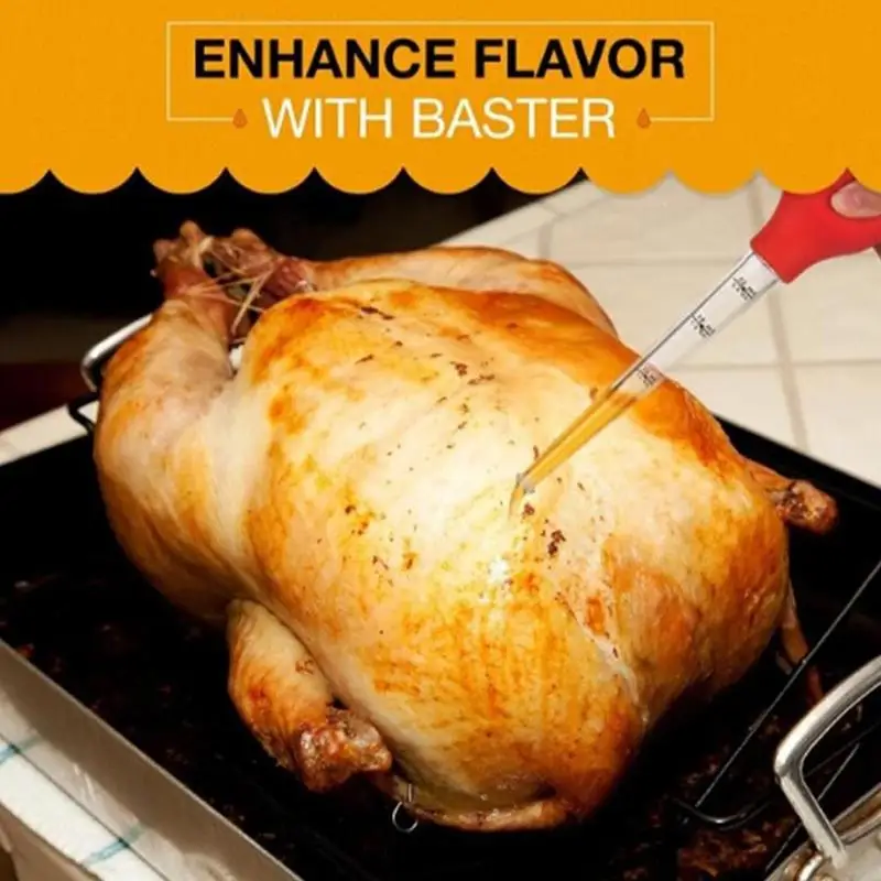 30 Ml Kitchen Cooking Gadgets Turkey Oil Dropper Chicken Baster Cleartube Random Barbecue Pipe Food Color Sprayer