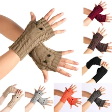Needle Jewelry Gloves Owl Wool Gloves Knitted Exposed Finger Autumn And Winter Warm Protective Gloves Acrylic Gloves