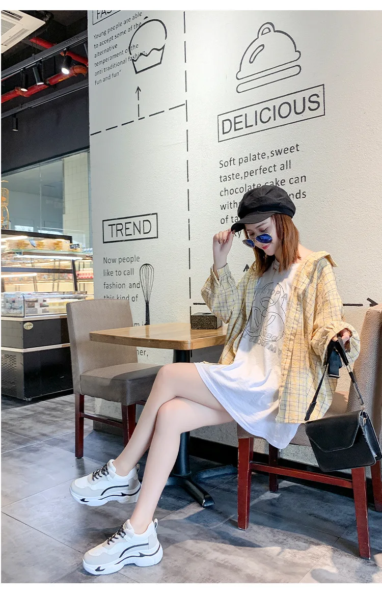 2019 осенние женские кроссовки Harajuku модные повседневные Прогулочные кроссовки на платформе дышащие удобные кроссовки zapatos mujer