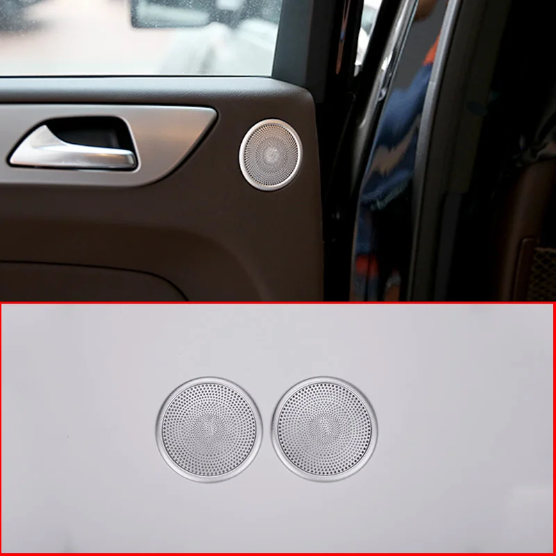

2 Pcs For Mercedes Benz ML GL GLE W164 X164 2013-2016 Aluminum Alloy Door Speaker Cover Trim Car Accessories