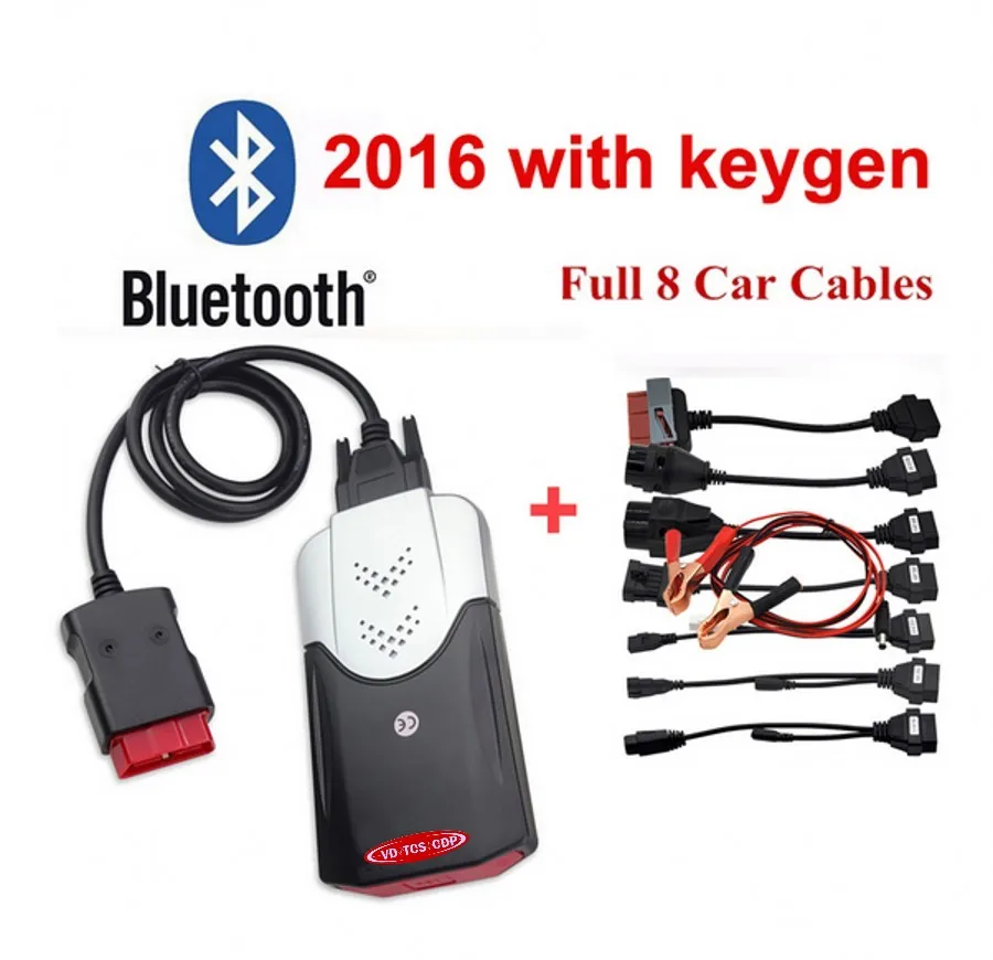 Vci для Delphis VD DS150E CDP VD Tcs Cdp Pro Obd2 сканер Bluetooth. R0 Keygen Obdii Автомобильный диагностический инструмент+ 8 кабелей