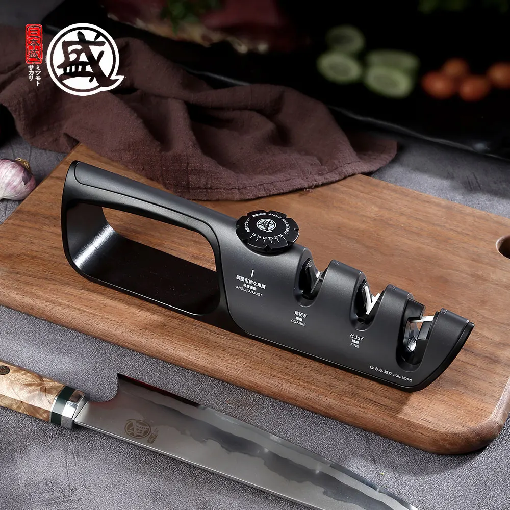 MITSUMOTO SAKARI 3 in 1 Adjustable Knife Sharpener Japanese