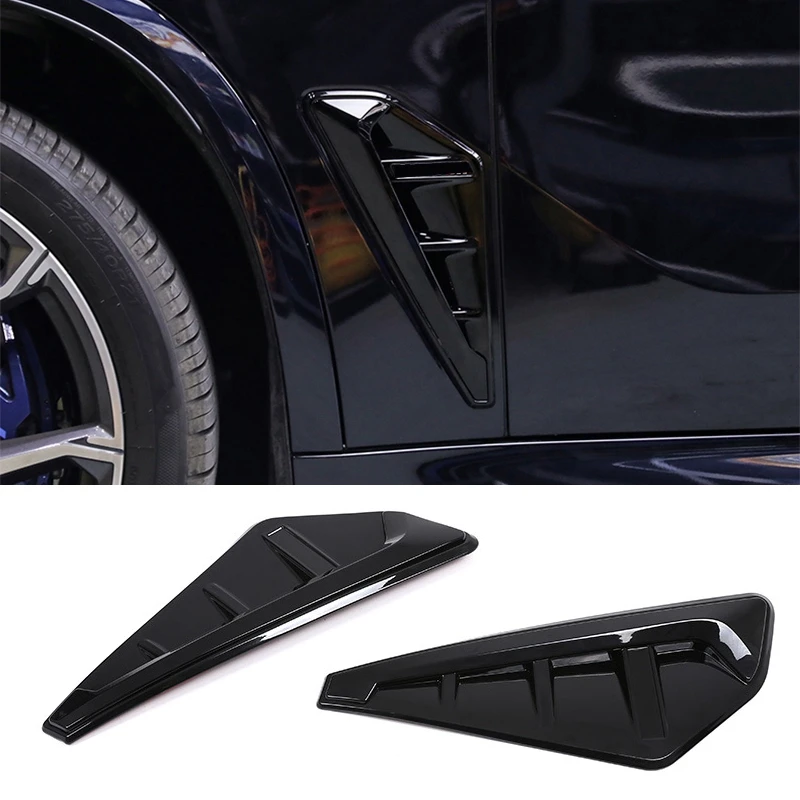 Car Side Wing Air Intake Flow Fender Vent Cover Trim for-BMW X5 X5M F95 2019 2020 2021 Glossy Black | Автомобили и мотоциклы