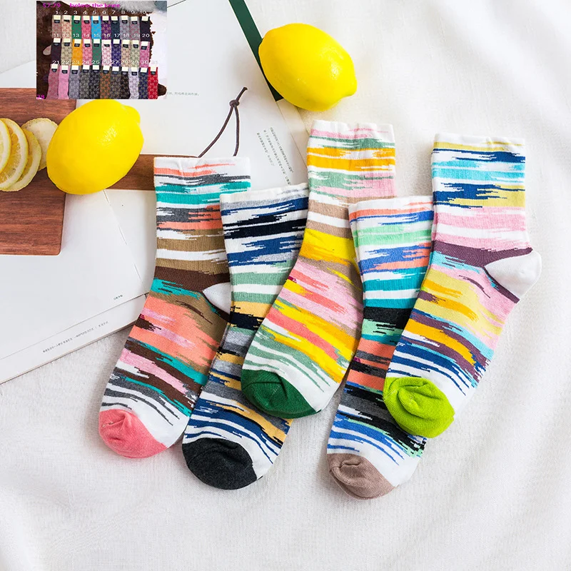 3 пары#1#18#28 Индивидуальные женские носки осень-зима G Q1001